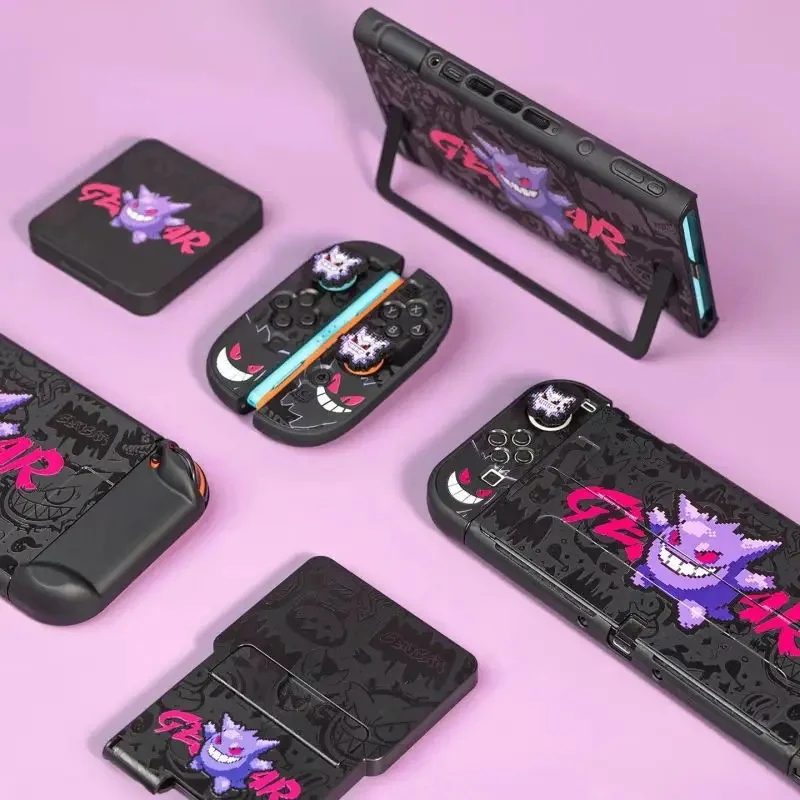 Anime Purple Protective Case for Nintendo Switch 2 Cartoon Removable Handle Holder Protective Cover Grip Cap Game Accessories