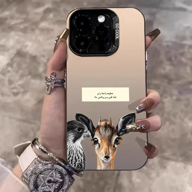 Falcon And Deer Wit… - image