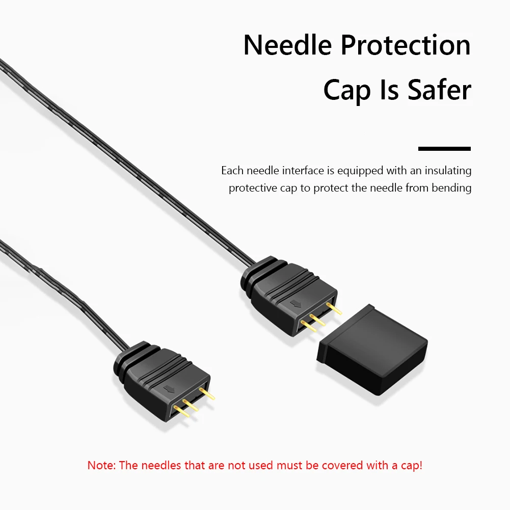 COOLMOON 5V 3Pin Fan HUB Splitter สายไฟต่อสายไฟสําหรับเมนบอร์ด