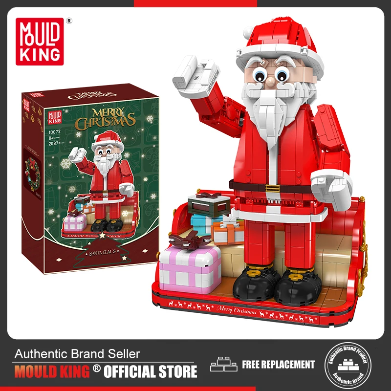 

Mould King 10072 Christmas Decoration Building Block The Santa Claus Model Toys Assembly STEM Brick Kits Kids Christmas Gift