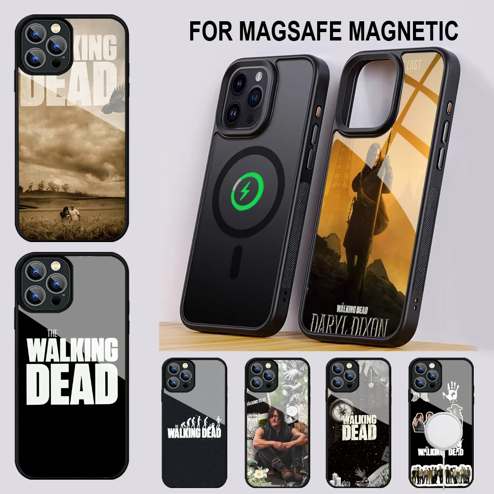 The Walking Dead Daryl Phone Case For IPhone 16 15 14 13 Pro Max 11 12 Mini Alex Mirror For Magsafe Wireless Charging Cover