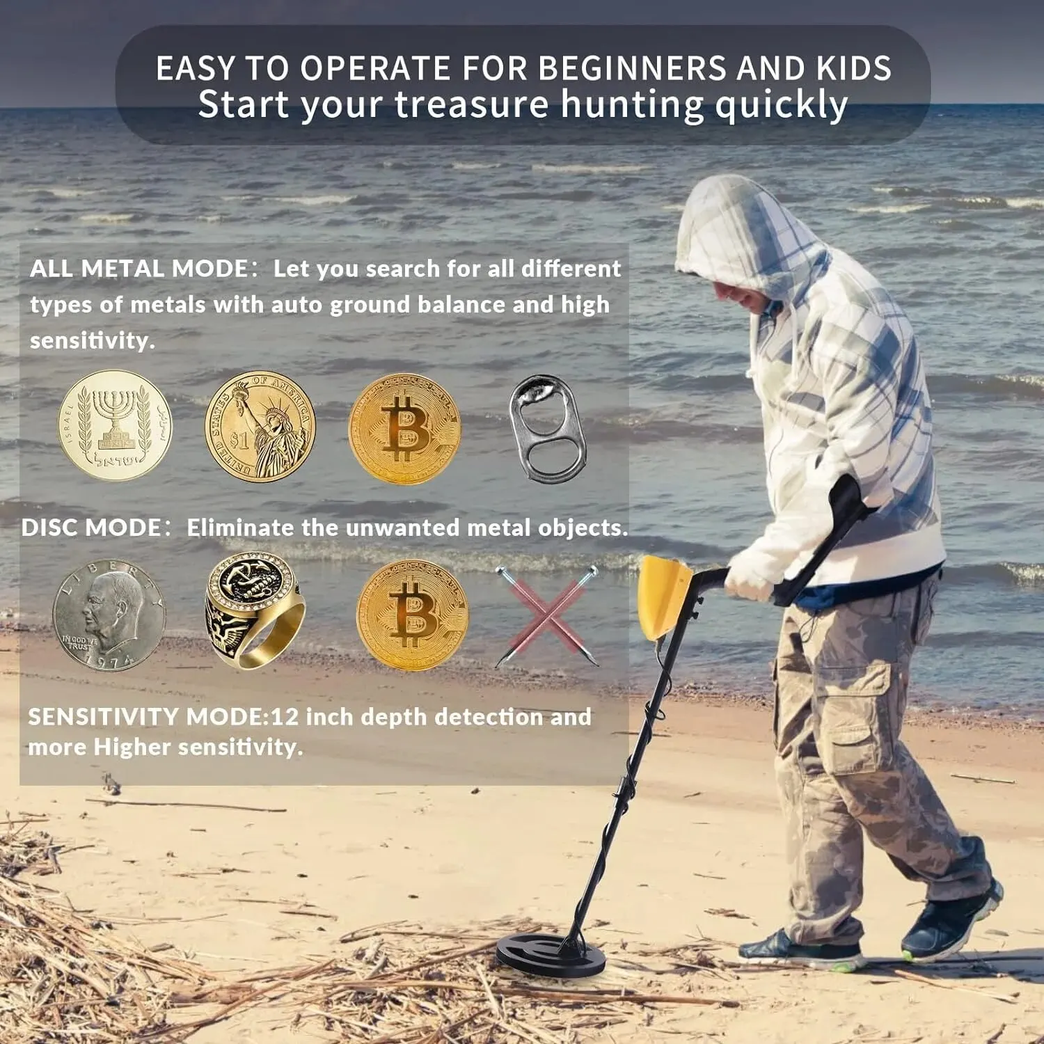 Underground Metal Detector Metal Finder MD-5090 Pinpointer Gold Treasure Hunter Tracker Digger Electronic Measuring Instruments