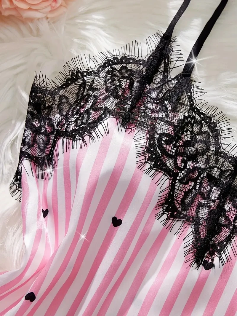 الصيف الحرير الساتان المرأة الخامس الرقبة مثير الدانتيل الحمالات بيجامة مجموعة تي شيرتات قصيرة للأطفال المشارب القلب عادية المرأة بلا أكمام مثير بيجامة مجموعة