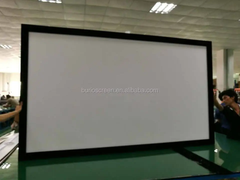 Wall Mounted Fixed Frame Projector Screen PVC Fabric HD 3D Picture Projection Screens