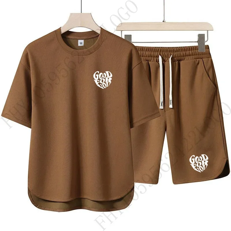 Men's Set 2025: High-quality men's fashionable jogging outdoor comfortable two-piece set, comfortable and trendy men's sports se