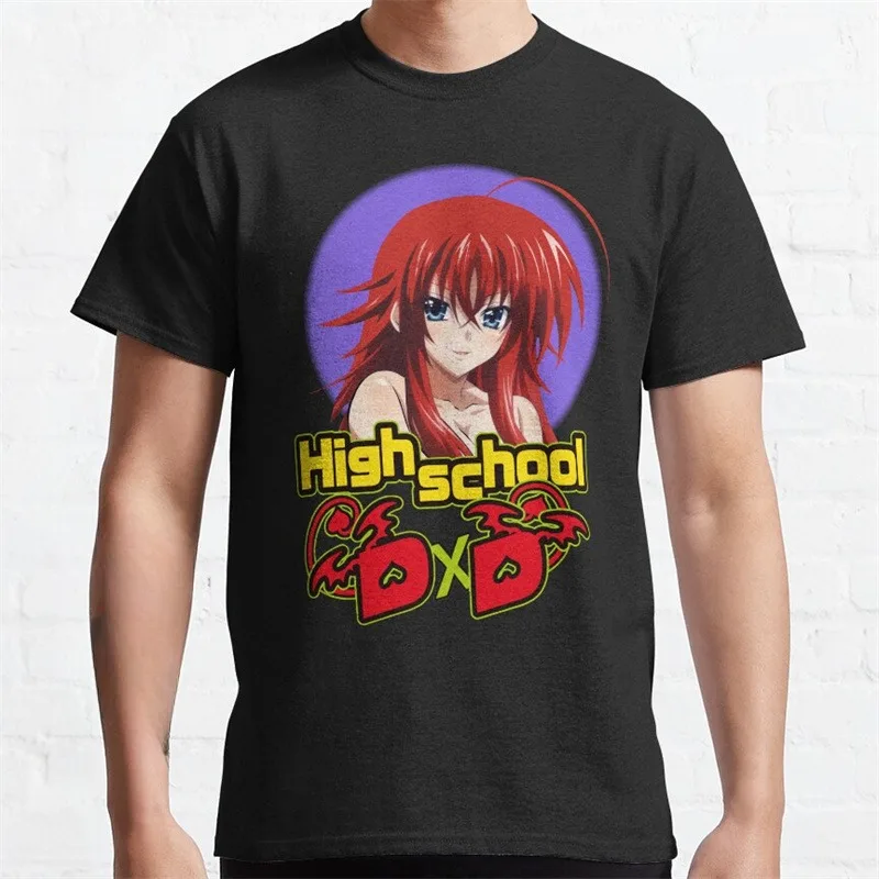 High School DxD Rias Gremory Tee Merch T-shirts Cosplay Women Men Fashion Casual Crewneck Short Sleeve Streetwear T-shirt Gift