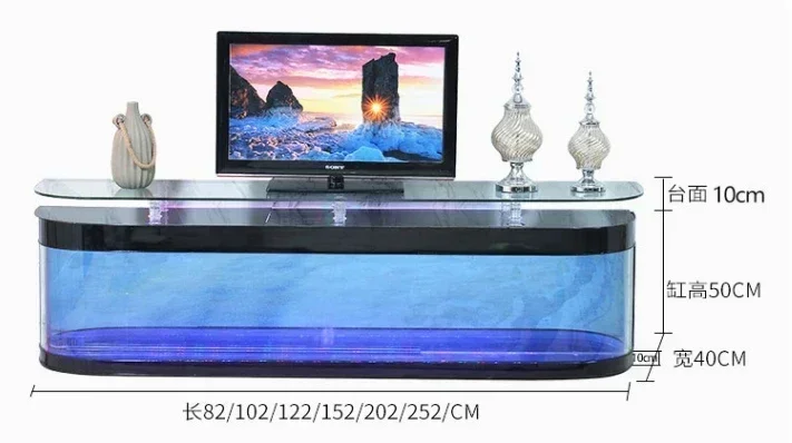 K  Living Room Floor Small Aquariumqw TV Cabinet Fish Tank Integrated Coffee Table Home A