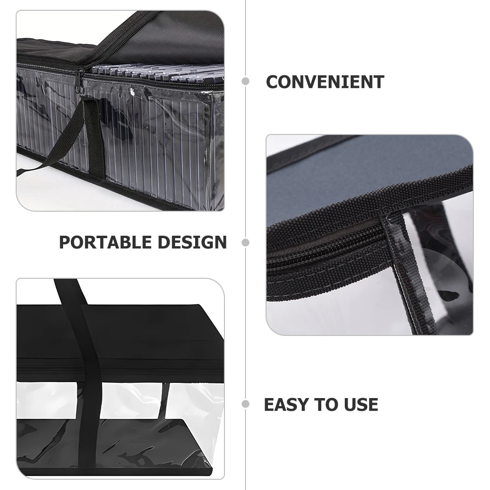 

Transparent Large 61X21X15CM Book CD Hat Storage Bag Hat Storage Bag ganizer Portable Clothes Cowboy