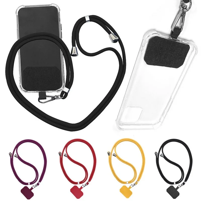 Universal Adjustable Phone Lanyard Anti-lost Lanyard Strap Detachable Colorful Neck Cord Phone Safety Tether Keychain Chain Rope