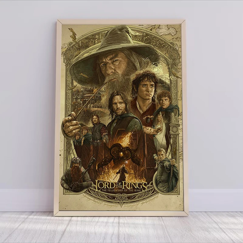 L-Lord of the Rings Movie Poster Aesthetic Room Decoration Paintings on the Wall Decor Posters for Wall Art Canvas Painting Home