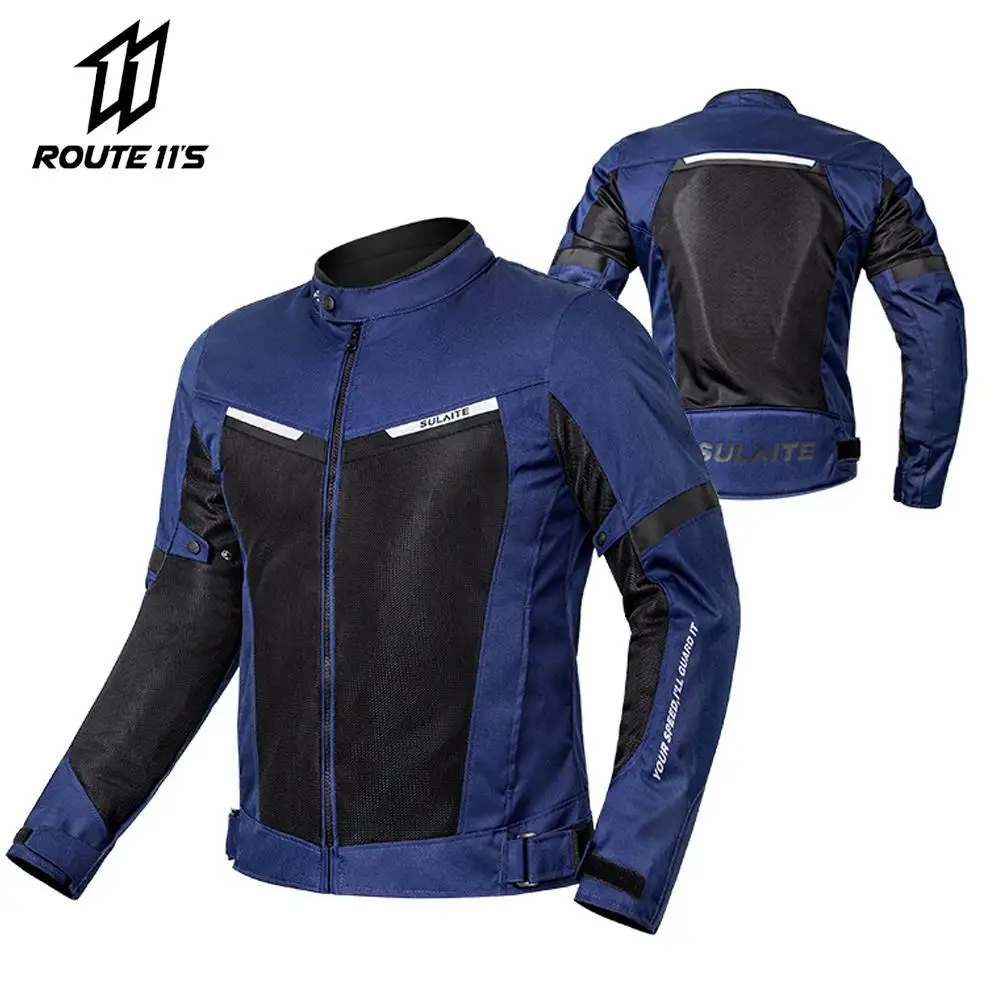 

SULAITE Summer Motorcycle Jacket Men's Motocross Jacket Motorcyclist Jacket Protective Gear Coat Motocross Body Armor