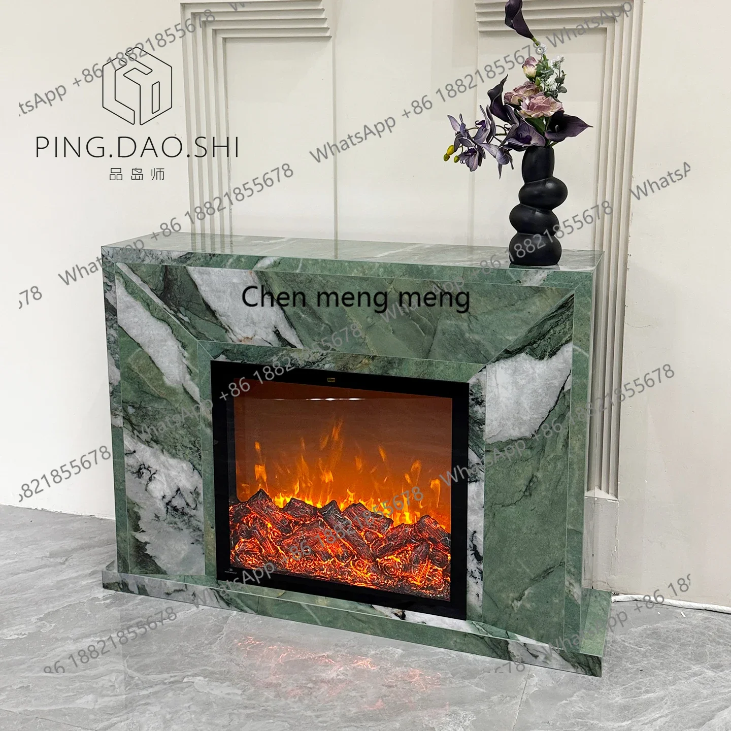 

New arrive French fireplace decorative cabinet B & B electronic fireplace core simulation flame European home customizable locke