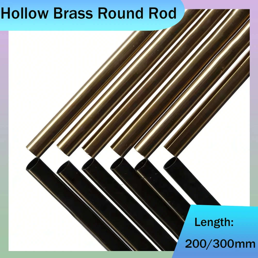 2-10Pcs Brass Hollow Tube ID 1.5/2/5/7mm Metal Round Rod Transmission Shaft DIY Handmade Model Part Accessory Length 200/300mm