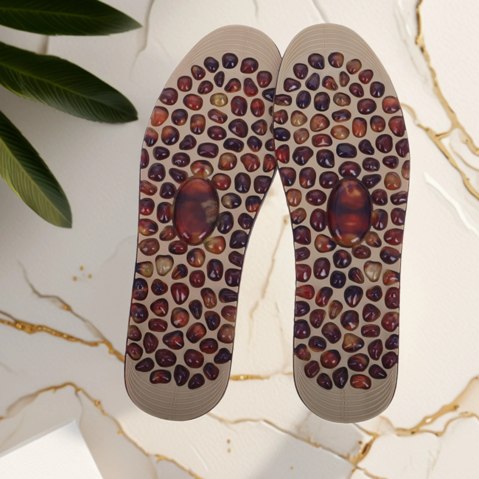 

Massage Insoles Foot Pressure Relief TPR Cobblestone AntiSlip Breathable Acupressure Pads Reflexology Tool Decompression Mat