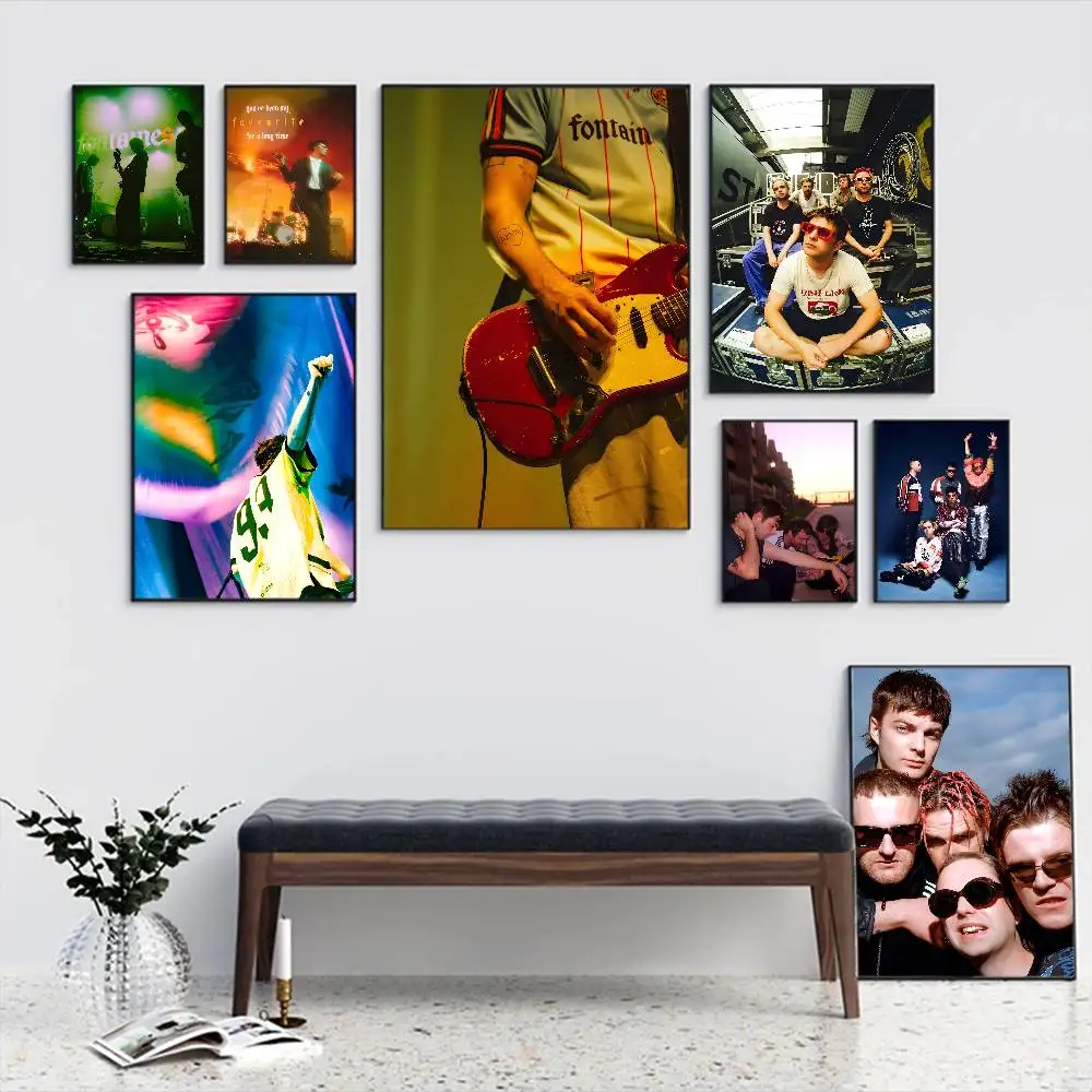 

Band F-Fontaines D C Romance Classic Movie Posters HD Quality Poster Wall Art Painting Study Nordic Home Decor