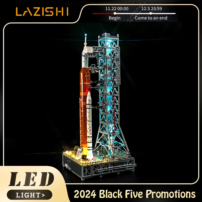 Lazishi LED 10341 set is suitable for NASA Artemis Space Launch System building blocks (including lighting accessories only)