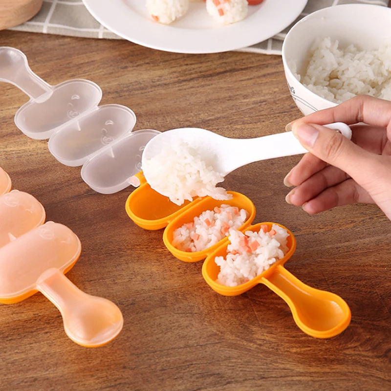 かわいいミニriceと野菜のロールモールド、肉ボールメーカー、オンギリツール、キッチンガジェット、食品グレード、pp素材、diy、1個