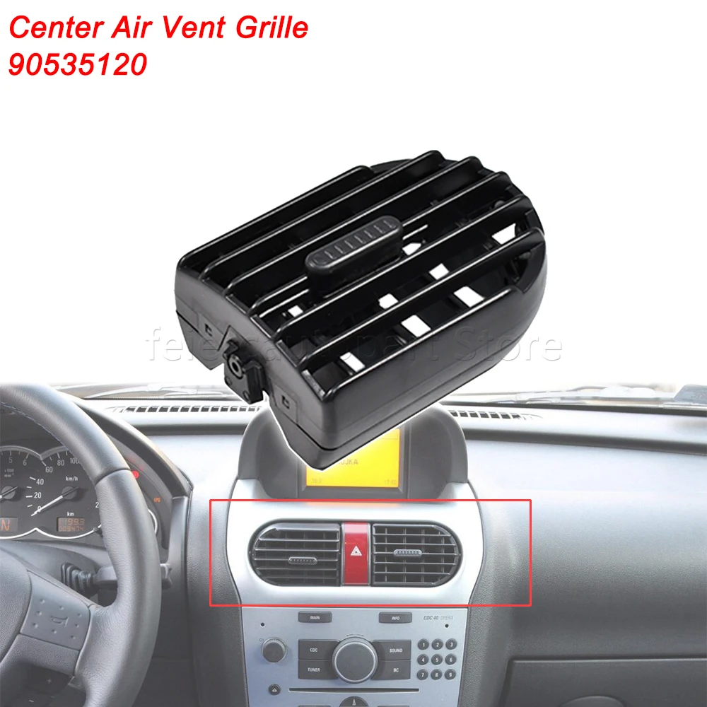 90535120  Car Center Air Vent Grille For Opel Combo C Corsa C A/C Air Vent Cover Outlet Grille