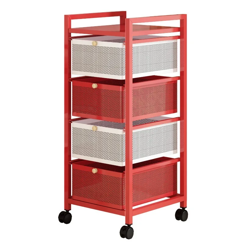 For Carbon Steel Schoolbag Rack, Movable Trolley, Book Storage Rack, Multi-layer Schoolbag Under The Table with Pulley