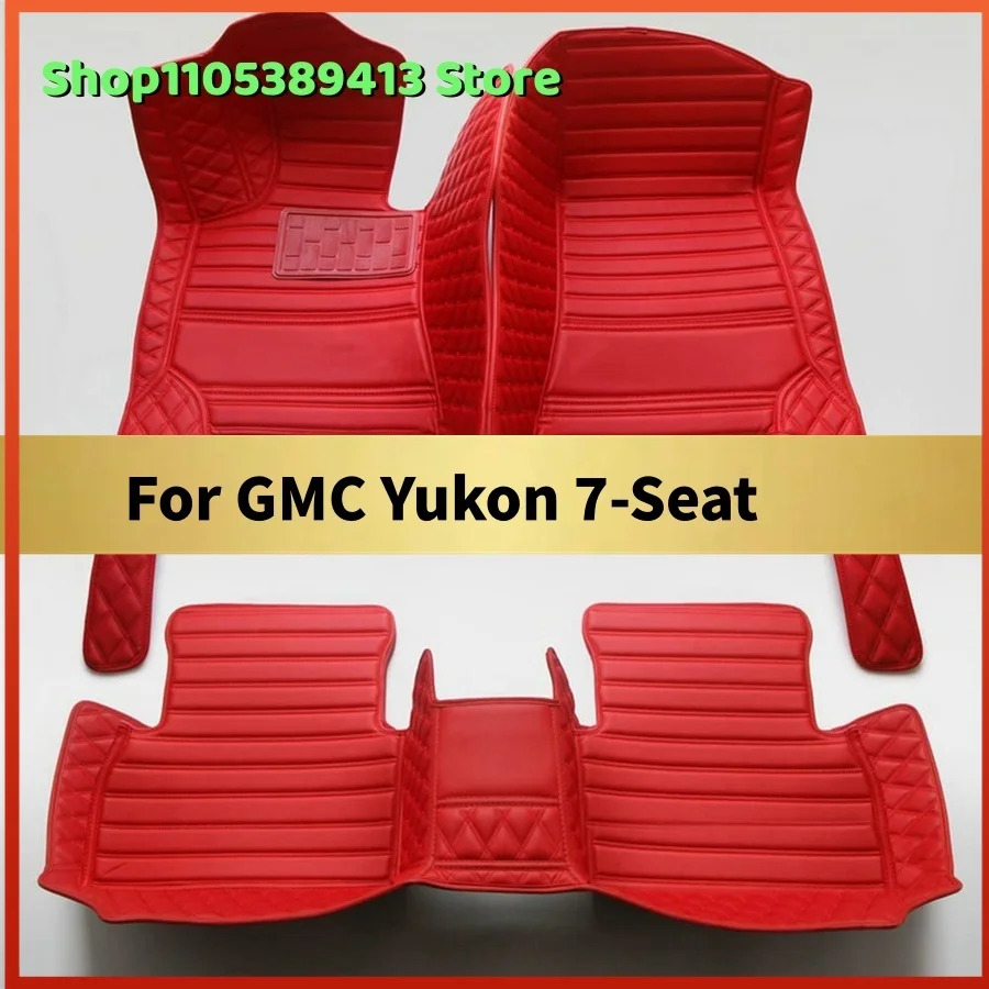 

The Mats Carpets Leather Custom Car Floor Mats For GMC Yukon 7-Seat 2024 2025 2026 2027 2028 Car Mat Accessories