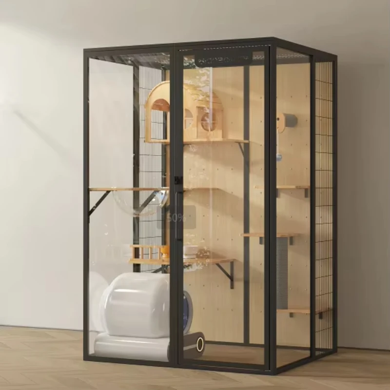 

Роскошная вилла Cat от производителя для зоомагазина, мебель для дома, закаленное стекло, высококачественный деревянный продукт премиум-класса, низкий минимальный заказ