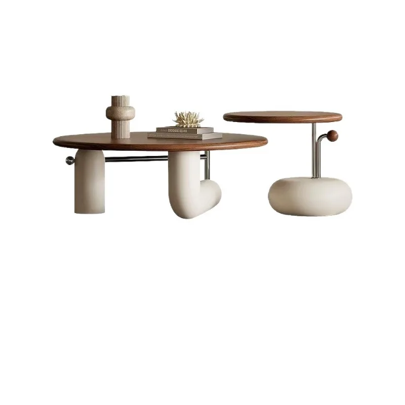 

Home designer retro creative sofa coffee table combination cream style