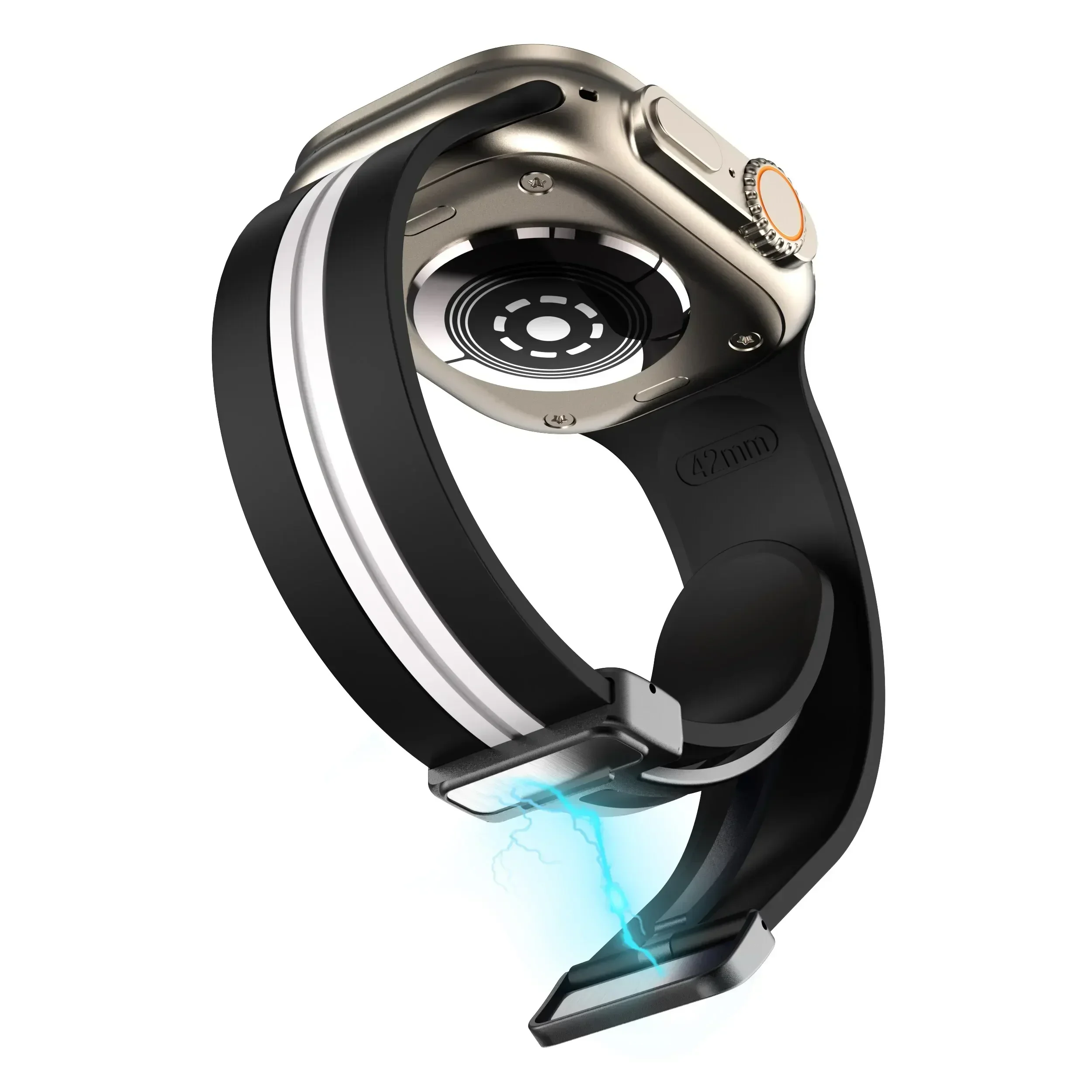 Magnetic Strap For Apple watch Silicone Bracelet Ultra 2 band 44mm 45mm 49mm 40mm 41 42mm 38mm iWatch Series 9 8 7 6 5 SE correa image 5