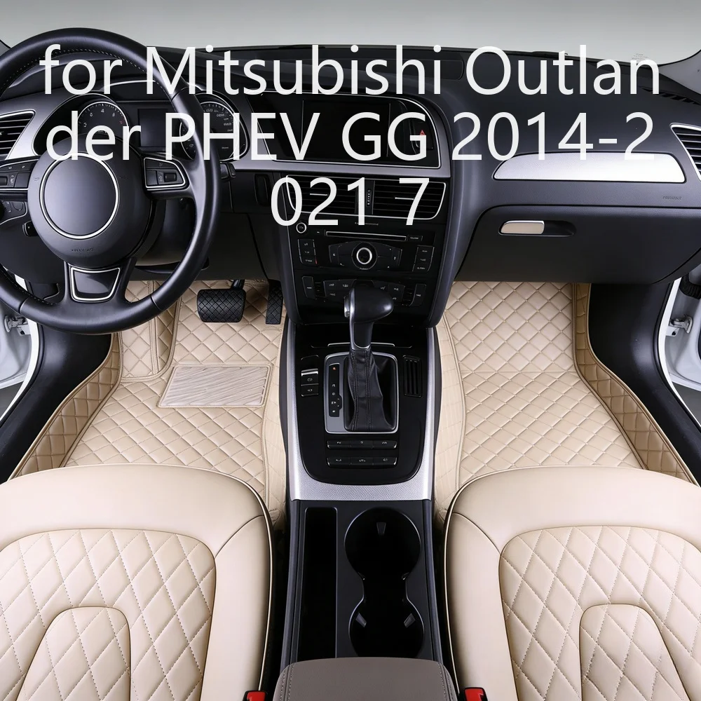 Hochwertige maßgefertigte Autofußmatten für Mitsubishi Outlander PHEV GG 2014-2021 7-Sitzer PU-Leder Vollabdeckung Kratzfest Rutschfest Auto-Fußteppiche Zubehör 3s826