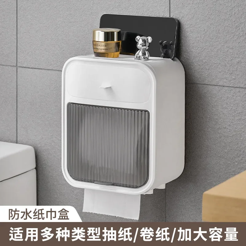 Waterproof toilet pumping carton toilet paper roll paper rack