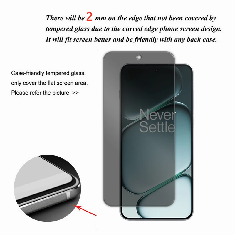 لهاتف OnePlus Ace 6 زجاج لهاتف OnePlus Ace6 زجاج مقسى مضاد للتجسس الخصوصية 9H واقي شاشة غراء كامل لفيلم OnePlus Ace 6 #2