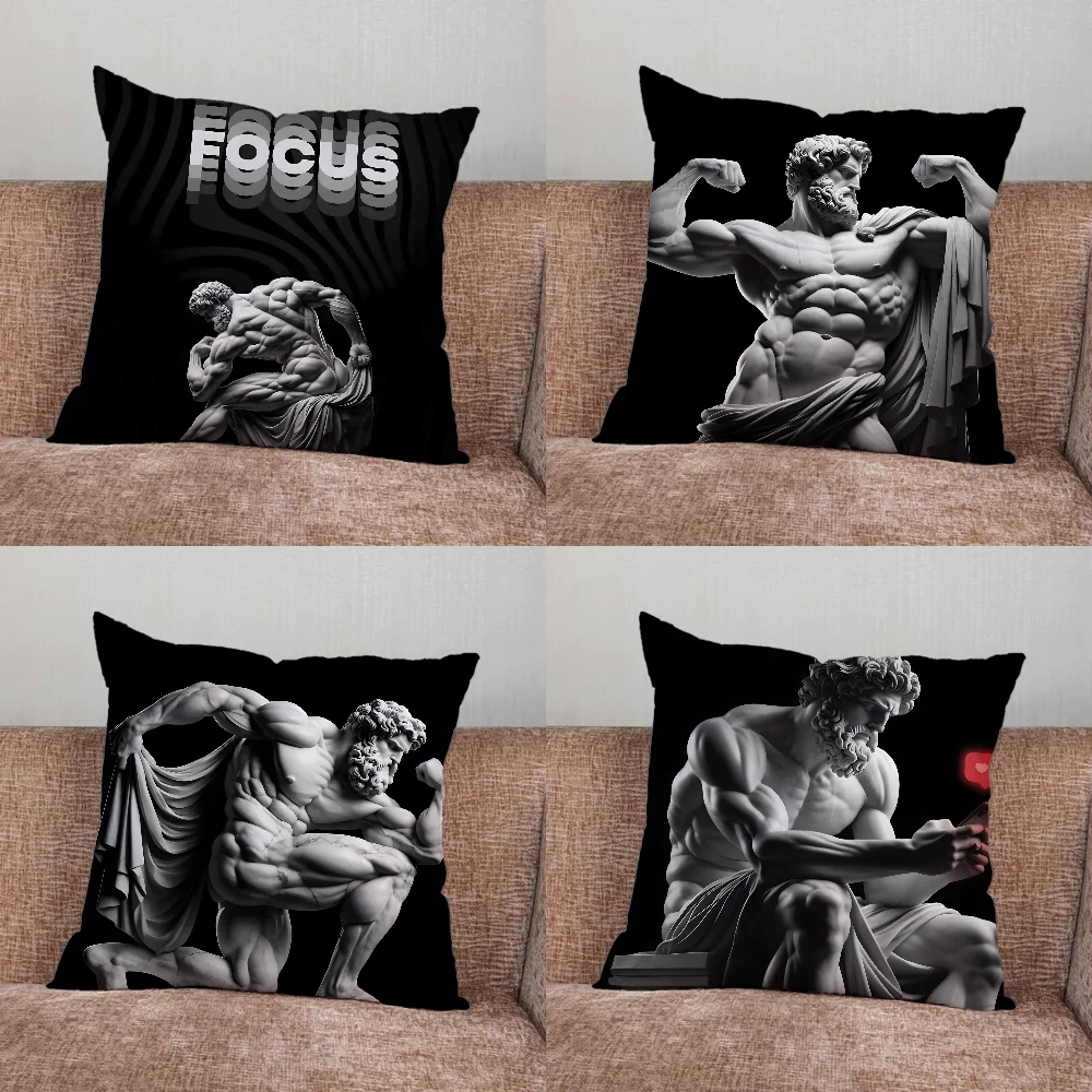 

Gym Fitness Alexander the Great Pillow Case For Home Bedroom Car Office Decoration Living Room Sofa Cushion Cover Suitable