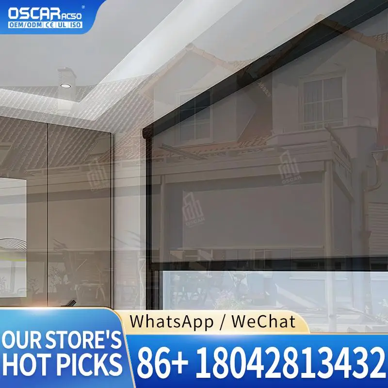 

High Quality Motorized Waterproof Outdoor Roller Blinds for Garden Patio Pergola Rolling Blind