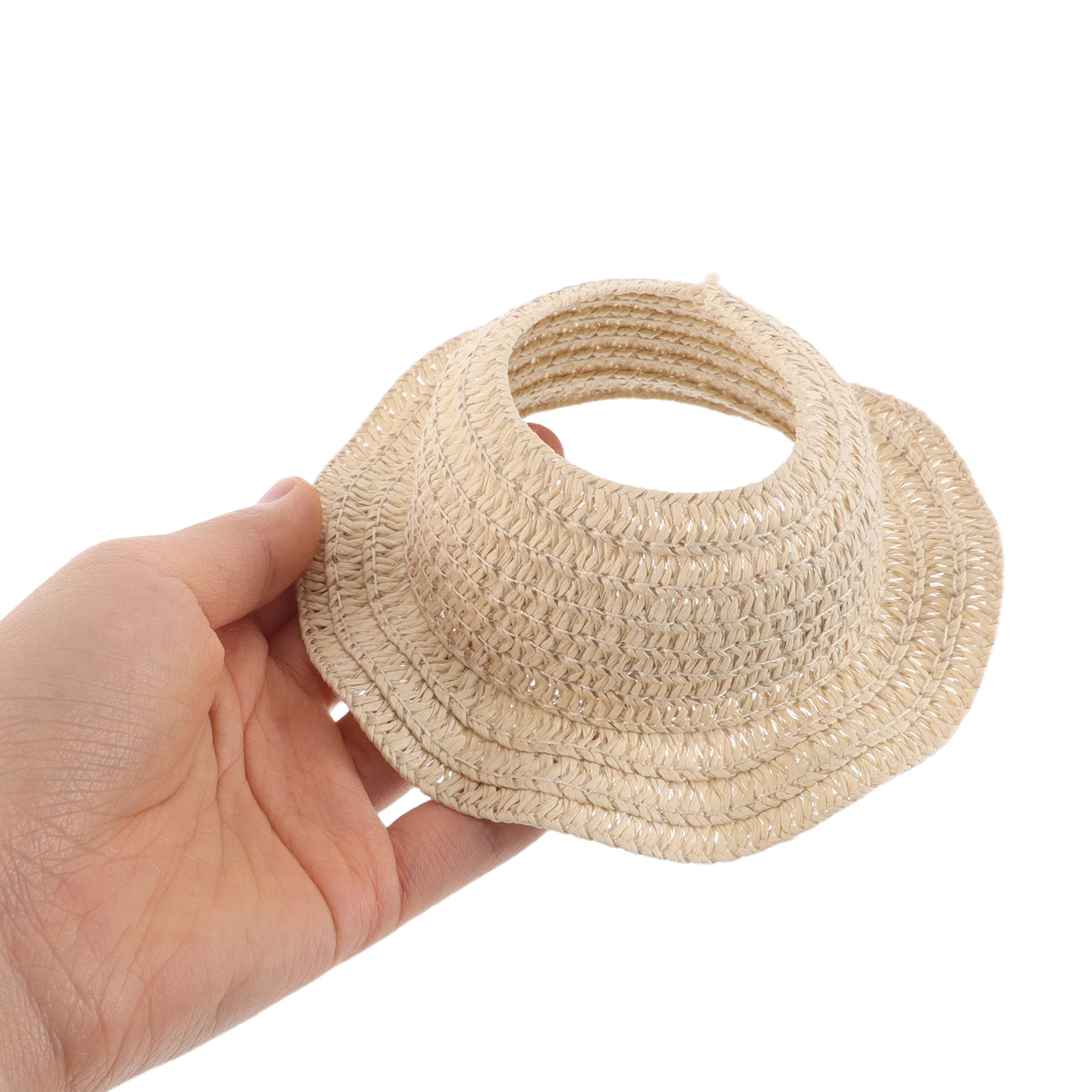 3 pçs mini chapéu de barco durável e elegante para 17cm vestir e projetos de artesanato chapéu de crochê mini chapéus de palha para artesanato
