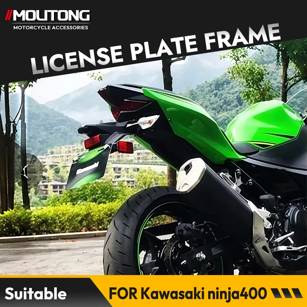 Motorcycle License Plate Bracket Holder Foldable Mudguard Eliminator License Plate Holder Suitable For Kawasaki ninja400