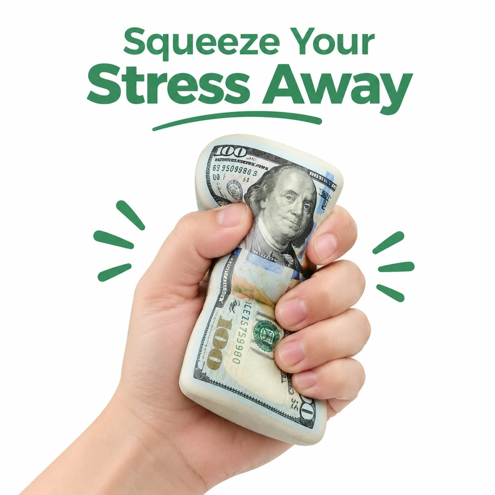 Dollar Squeeze Toy Ultimate Stress Relief and Frustration Release Fun Sensory Fidget Anxiety Ball for Gym Locker Room