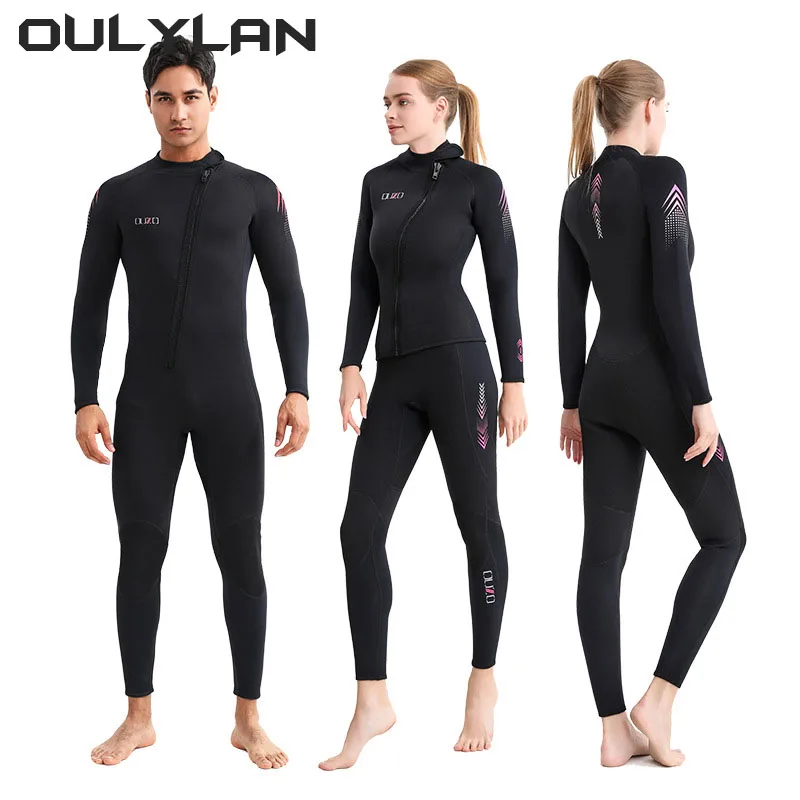 

NEW Women 3MM Neoprene Wetsuit Men High Elastic Surfing Spearfishing Wetsuits One Piece Full Body Diving Suit Jumpsuit