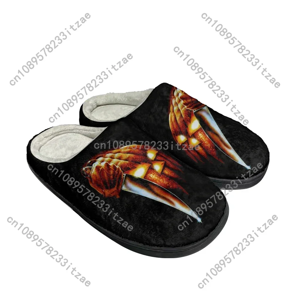 Hot Michael Myers Fashion Cotton Custom Slippers Mens Womens Teenager Plush Casual Keep Warm Shoes Thermal Comfortable Slipper