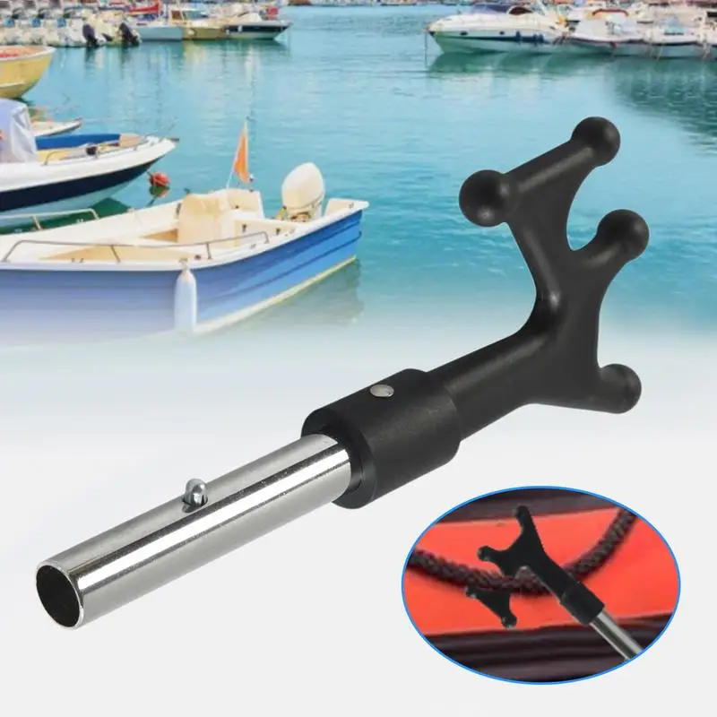 

Nylon Boat Hook Pole Top Mount Towing Hook Boating Accessories Boat Hook Attachment Lifeboat Hook Replacement Top For Mooring