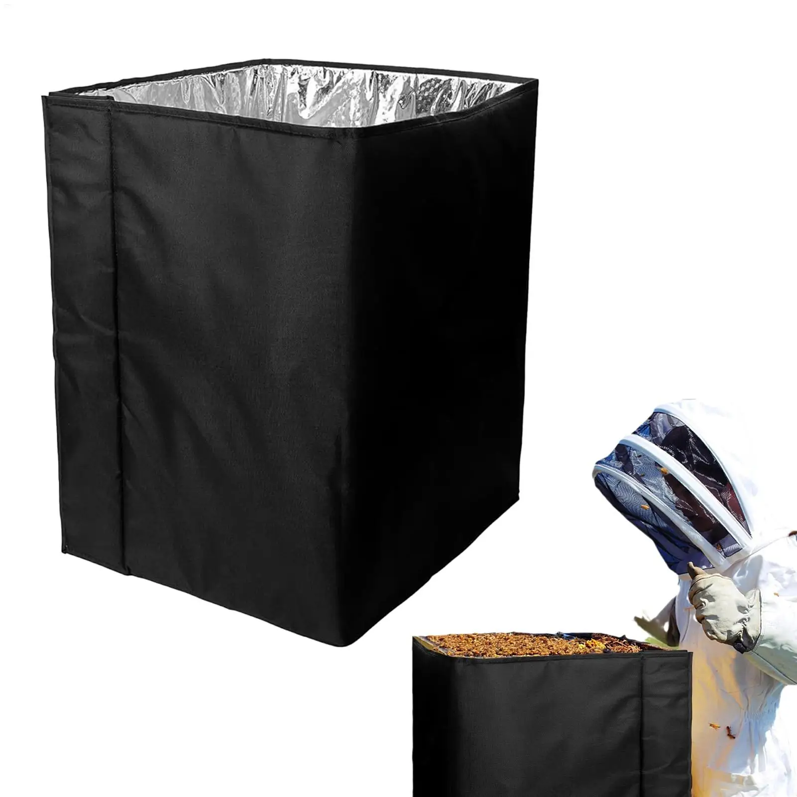 600D Oxford Bee Hive Wrap Adjustable Winter Bee Hive Insulation Cover Waterproof Windproof for Cold Weather Beekeeping Supplies