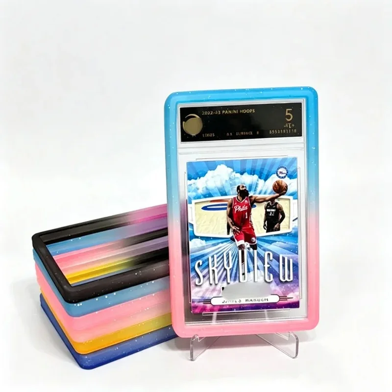 custom.Durable Ombre Shimmer Card Slab Protector Anti Yellowing Frame Cards