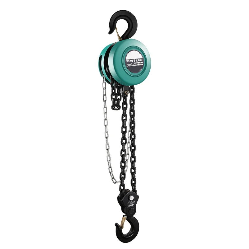 Hand Chain Hoist 3Ton Capacity 30 Feet with 2 Heavy Duty Hooks Manual Chain Fall for Warehouse Building Automotive Machinery