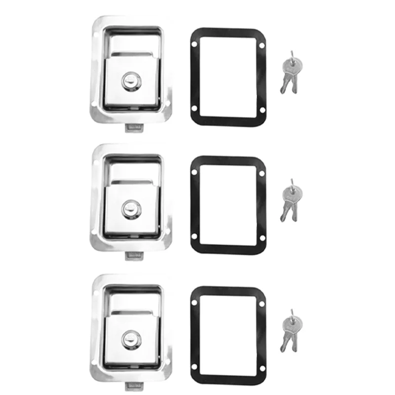 

H5-Paddle Slam Защелка с замком и ключом Замок для дорожного прицепа Дверная защелка из нержавеющей стали Сверхмощная защелка для скрытого монтажа