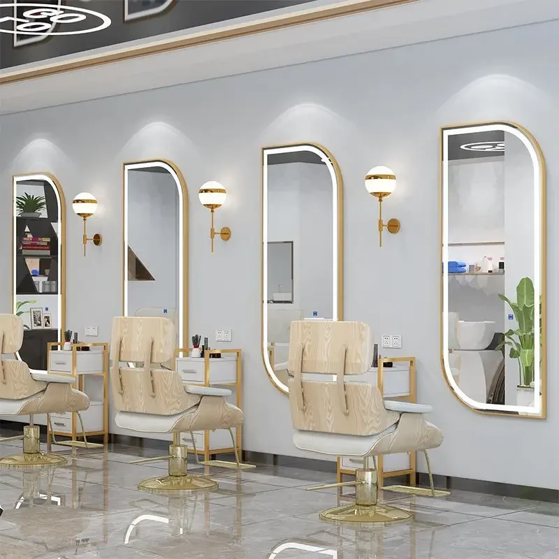 Barbershop Beauty Mirror 170x70CM Large Wall Hanging Simple European Style Porch Hair Salon Special Makeup Whole Body Mirror