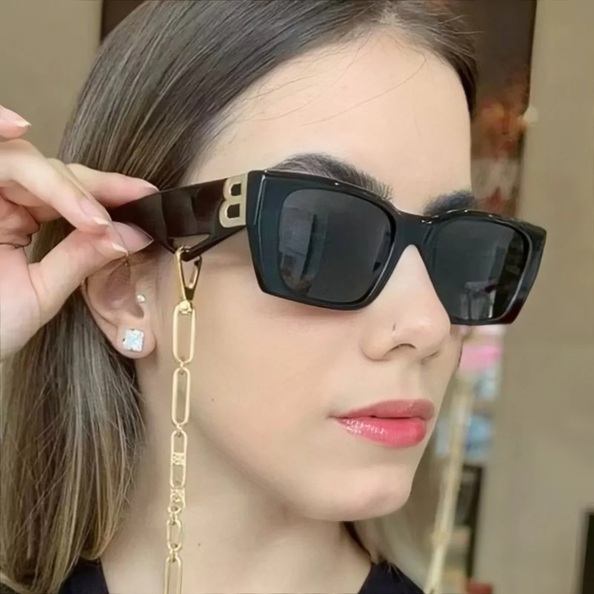 1pc European and American retro style women's fashionable sunglasses trend versatile summer sun shading and UV protection lightw image 2