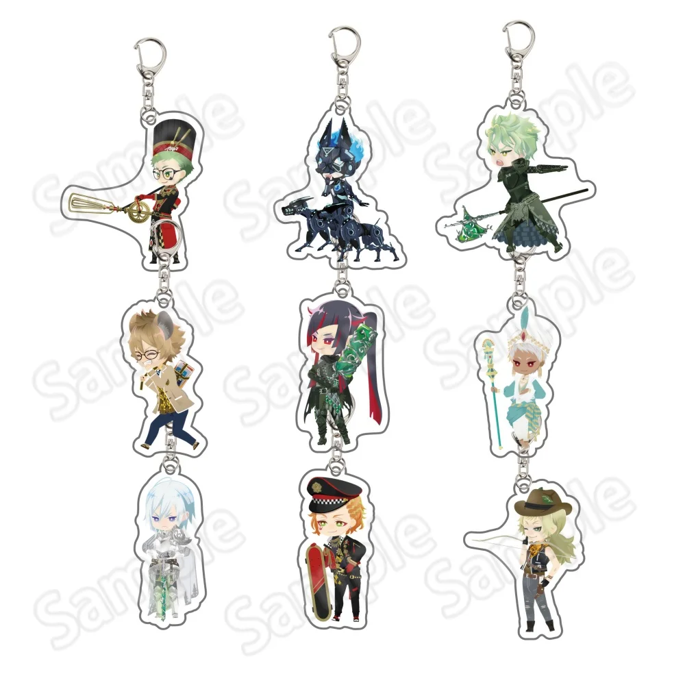 Anime Twisted Wonderland Riddle Rosehearts NEW 6cm Keychain Acrylic Figure Q Version Keyring Collection Charm Accessories