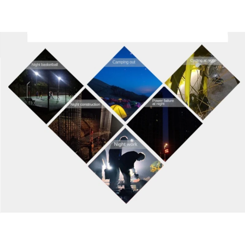 Outdoor Camping Light Type-C Emergency Light Multifunctional Tent Solar Rechargeable Strong Light White