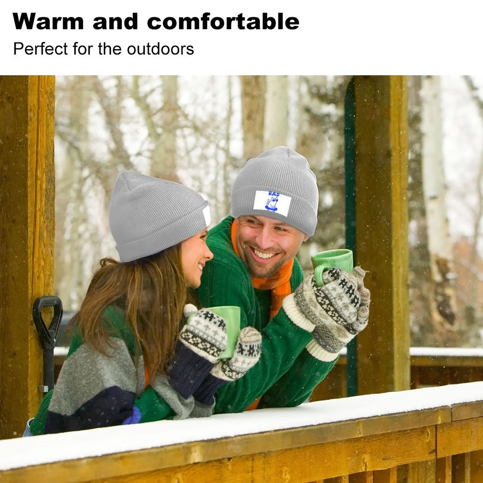 Rad Katze Strick mütze schwarz Rugby Hüte Frau Männer