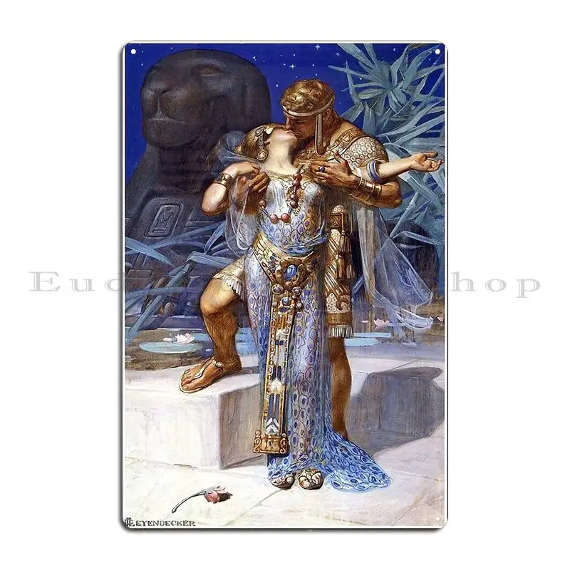 J C Leyendecker Anthony And Cleopatra 1902 Metal Sign Wall Cave Plaques Create Party Print Tin Sign Poster