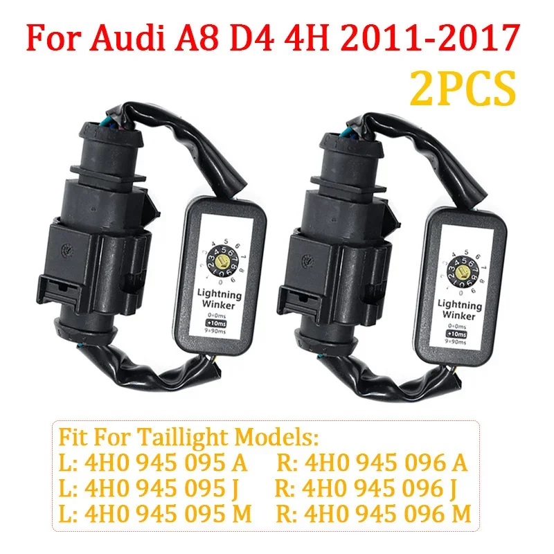 

2pcs Indicator Dynamic Turn Signal Lamp Add-on Module Wire Harness Left & Right Tail Light For Audi A8 D4 4H 2011 LED Taillight