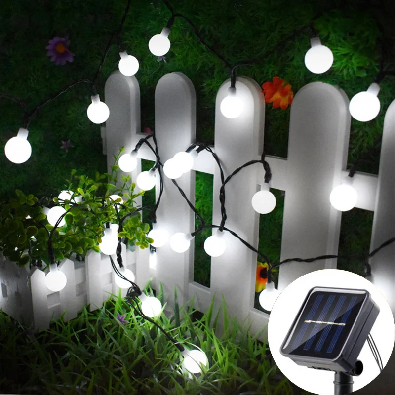 100LED Ball Garland Fairy Lights String Outdoor Lamp Christmas Lights Holiday Party Decoration Solar Light Outdoor Xmas image 5